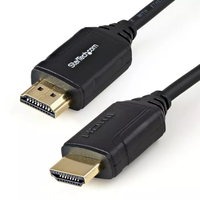 StarTech.com Male HDMI to Male HDMI Cable Premium High Speed 4K @ 60Hz 0.5 m, HDMM50CMP