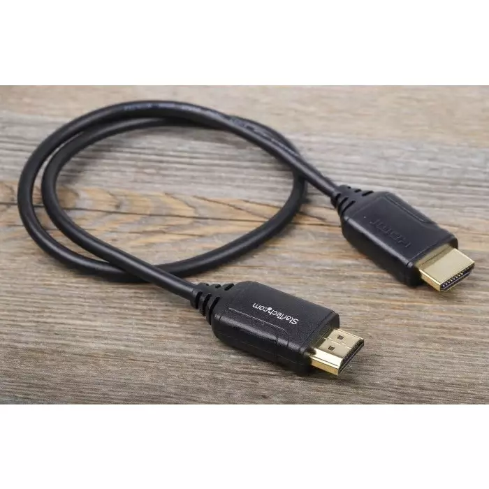 StarTech.com Male HDMI to Male HDMI Cable Premium High Speed 4K @ 60Hz 0.5 m, HDMM50CMP
