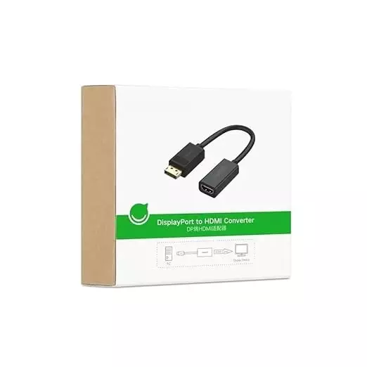 Mak World U-Green DisplayPort Male to HDMI Female Converter with 1080 P @ 60 Hz Resolution, Black Color
