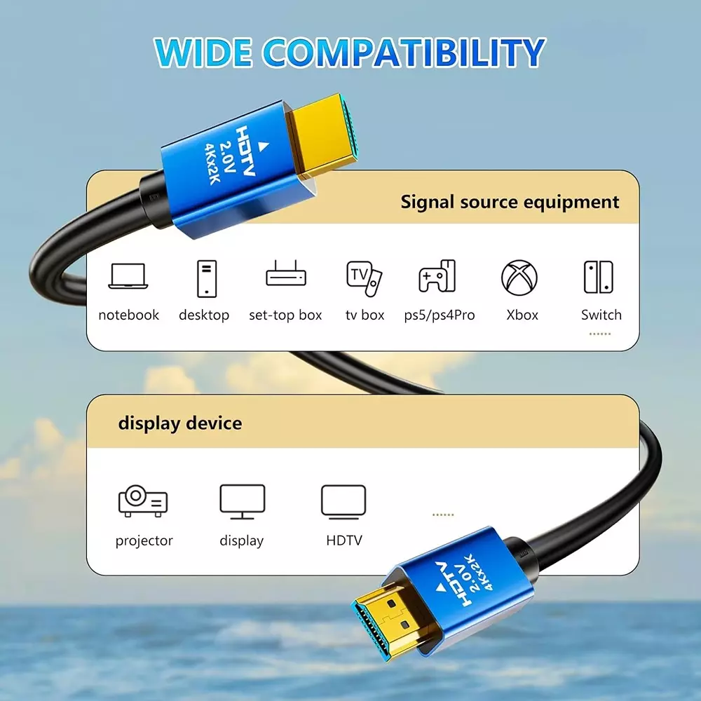 EVTeq 2K HDMI Cable 5 m Black for Digital Cameras, Laptops & Camcorders Use, EV-H2-005