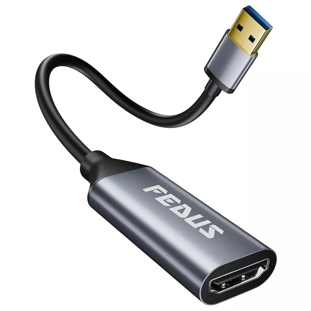 FEDUS USB to HDMI Adapter Cable 1920×1080 Resolution Type A Compatible For MacBook Air/Pro & Windows PC only