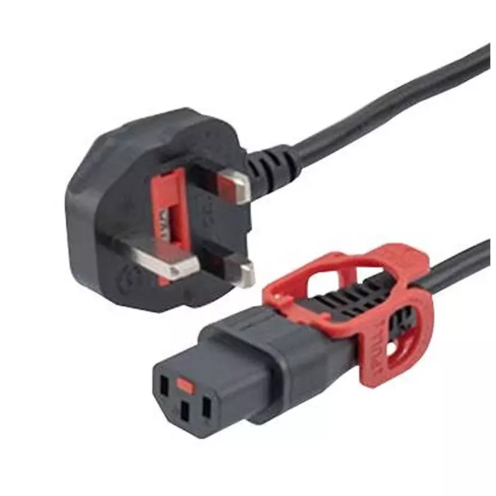 L-COM Pwr Cord, Iec C13-Uk Bs 1363 Plug, 6.6 , C13LPBS-10-2M
