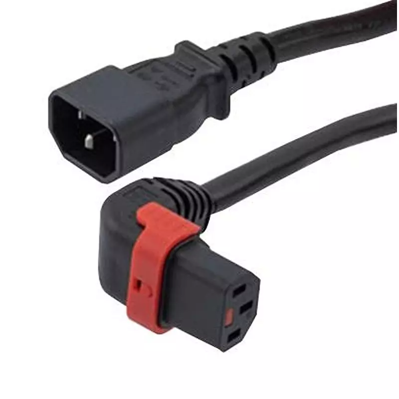 L-COM Power Cord, Iec C14-R/A Iec C13, 6 , 15A, C13LPUC14-15-6F