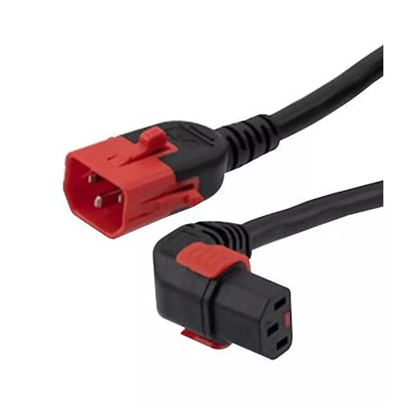 L-COM Power Cord, Iec C14-Iec C13, 6 , 15A, C14LC13LPD-15-6F