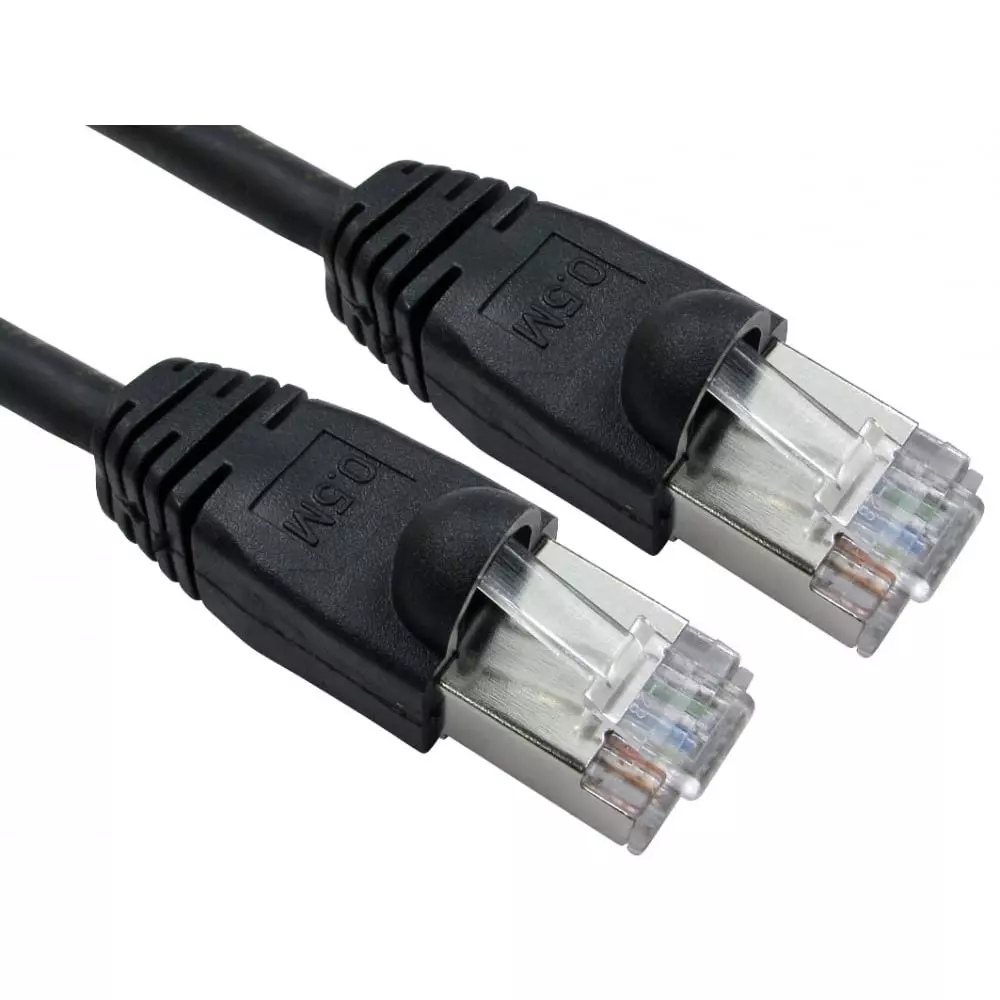 RS PRO Ethernet Cable Low Smoke Zero Halogen 0.5 m Length Black, 2863223