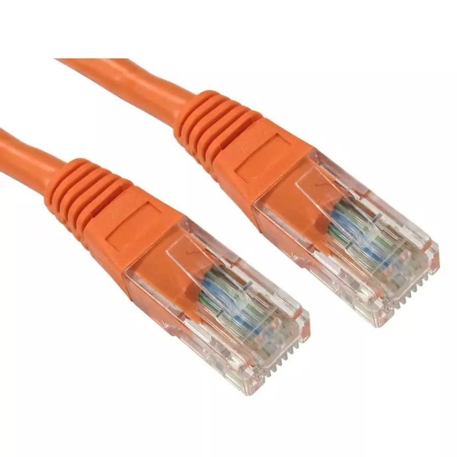 RS PRO Ethernet Cable Polyvinyl Chloride 1 m Length Orange, 2863427