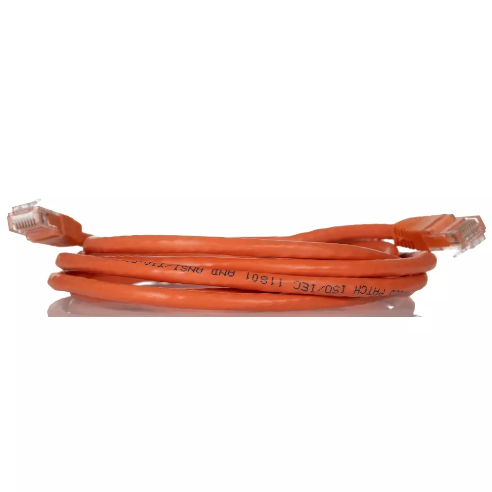 RS PRO Ethernet Cable Polyvinyl Chloride 2 m Length Orange, 2668486 (Pack of 5 Pcs)