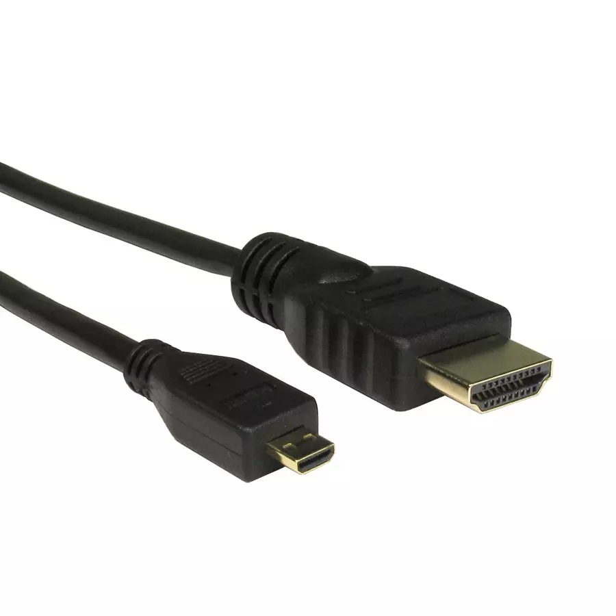RS PRO HDMI Cable Micro HDMI Male Connector 1 4K Resolution 1 m Length, 2668479 (Pack of 5 Pcs)