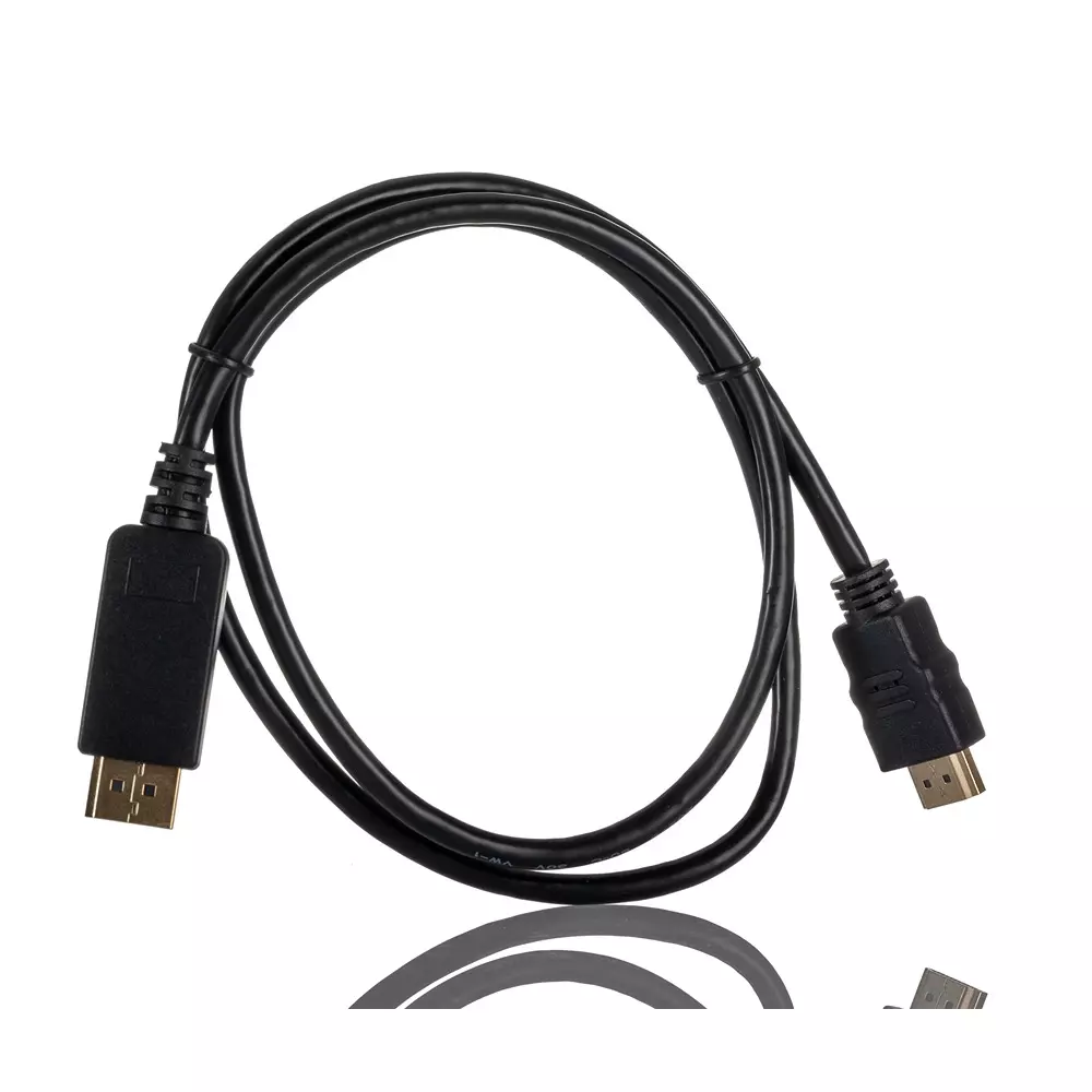 RS PRO DisplayPort Cable Male to HDMI Male 1 m Black Jacket Polyvinyl Chloride, 2668492 (Pack of 5)