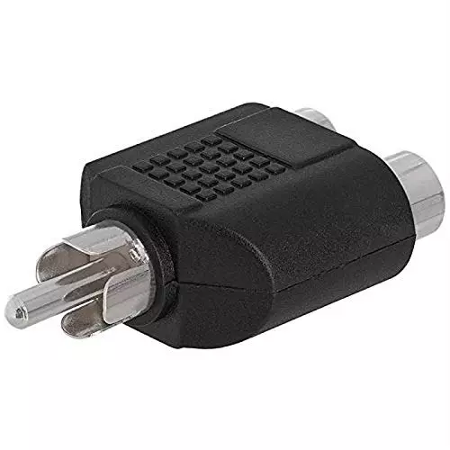 FEDUS RCA Y Splitters Adapter 1 Male to 2 Female Plug RCA