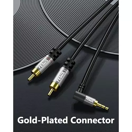 FEDUS RCA to RCA Cable Double Shielded Grey 1.5 m
