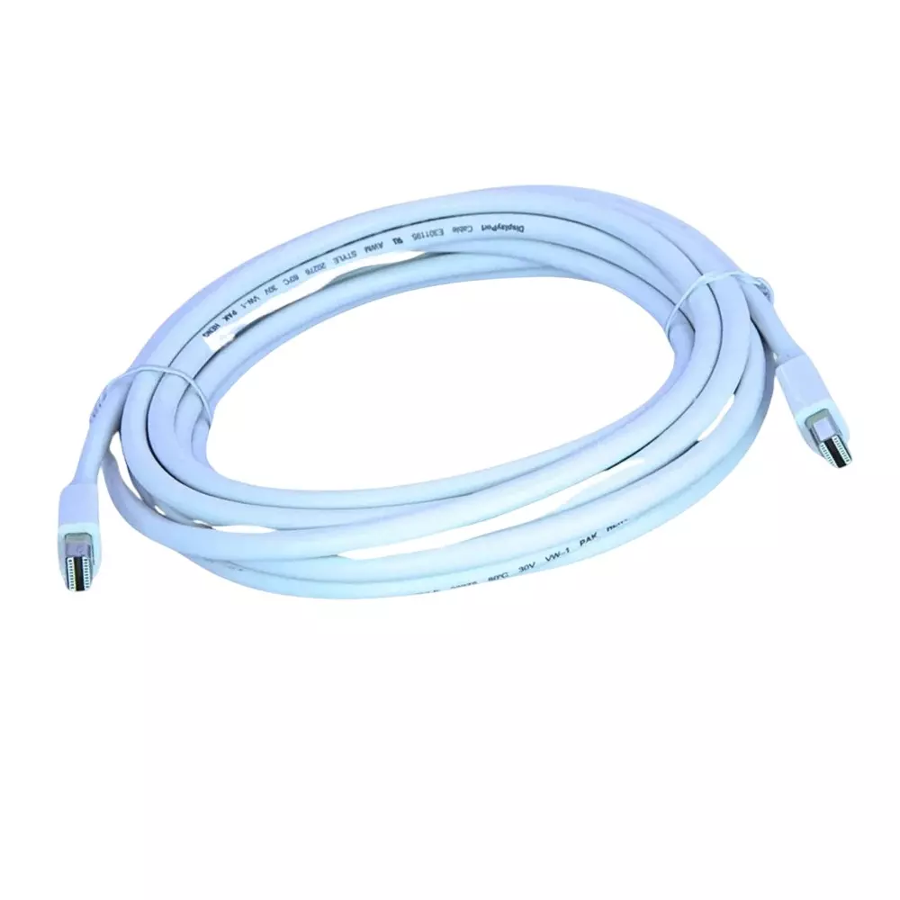 SETMI INDIA Mini DisplayPort Cable 5 m 4K Ultra HD Resolution, White