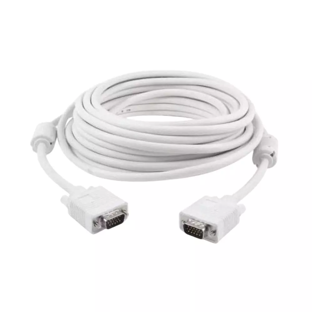 FEDUS 15 Pin Male to Male VGA Cable White
