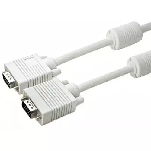 FEDUS 15 Pin Male to Male VGA Cable White 5 m