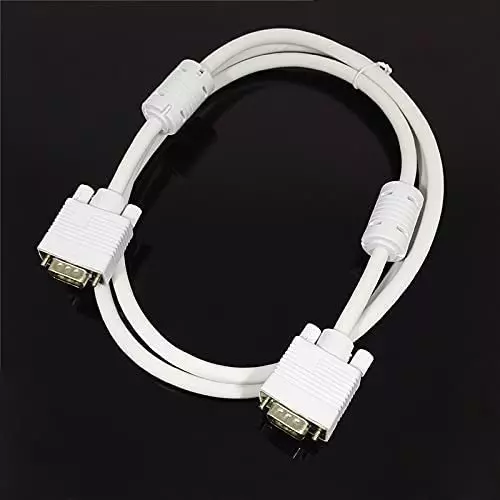 FEDUS 15 Pin Male to Male VGA Cable White 5 m
