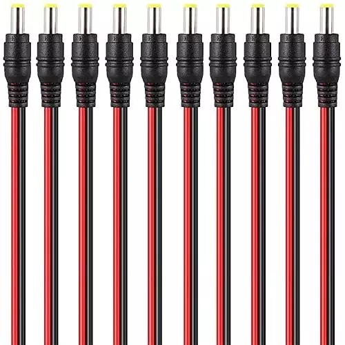 FEDUS DC Power Pigtail Connectors 30 cm for CCTV Surveillance Camera