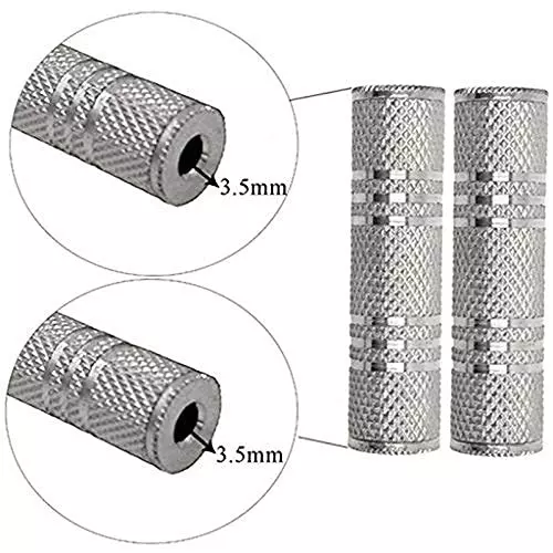 FEDUS Gender Changer Adapter Converter TRS Stereo Audio Female Jack Coupler Jointer 3.5 mm (Pack of 5 Pcs)
