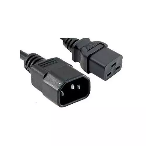 Mak World Server Power Extension Link Cord IEC C14 to C19 1.5 m Male-to-Female Black