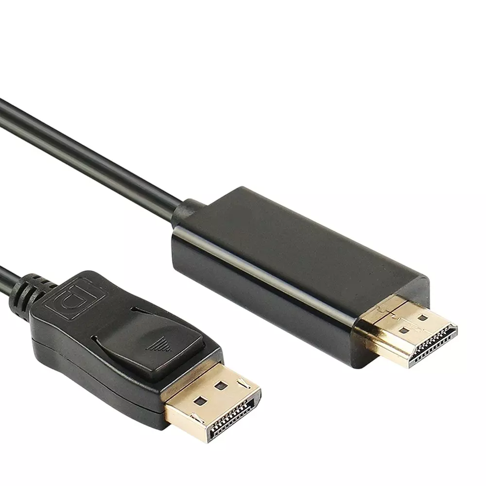 Mak World Display Port to HDMI Converter Cable ‎Male-to-Male For Lenovo, Dell, HP, ASUS etc Black