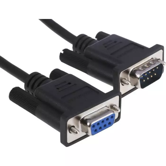 StarTech.com Male 9 Pin D-sub to Female 9 Pin D-sub Serial Cable 0.5 m PVC, MXT10050CMBK