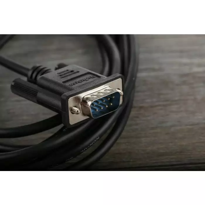 StarTech.com Male 9 Pin D-sub to Female 9 Pin D-sub Serial Cable 3 m PVC, MXT1003MBK