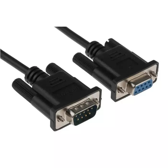 StarTech.com Male 9 Pin D-sub to Female 9 Pin D-sub Serial Cable 3 m PVC, MXT1003MBK