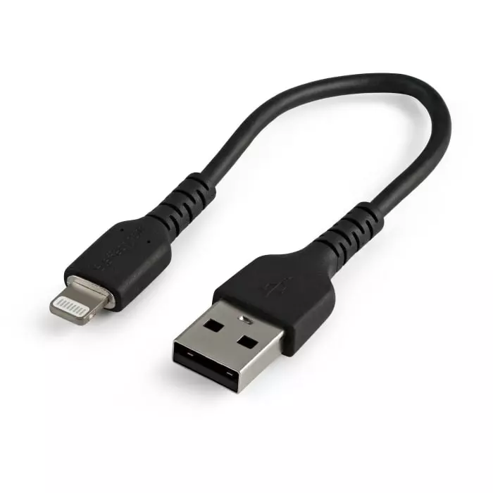 StarTech.com Male USB A to Male Lightning Cable 480 Mbps USB 2.0 150 mm, RUSBLTMM15CMB