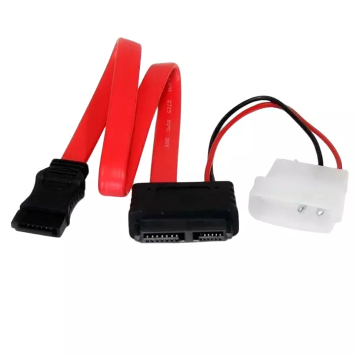 StarTech.com Female Slimline SATA to Female Male LP4 SATA Data Cable 304.8mm, SLSATAF12