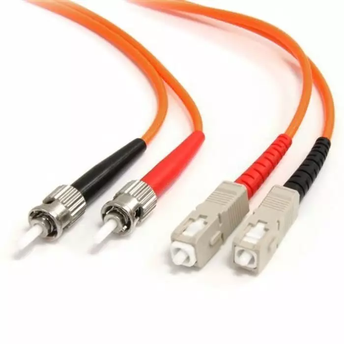 StarTech.com SC to ST Duplex Multi Mode OM1 Fibre Optic Cable 62.5/125 µm Orange 2m, FIBSTSC2