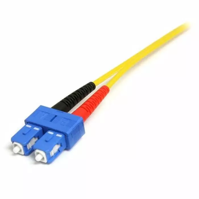 StarTech.com LC to SC Duplex Single Mode OS1 Fibre Optic Cable 9/125 µm Yellow 4m, SMFIBLCSC4