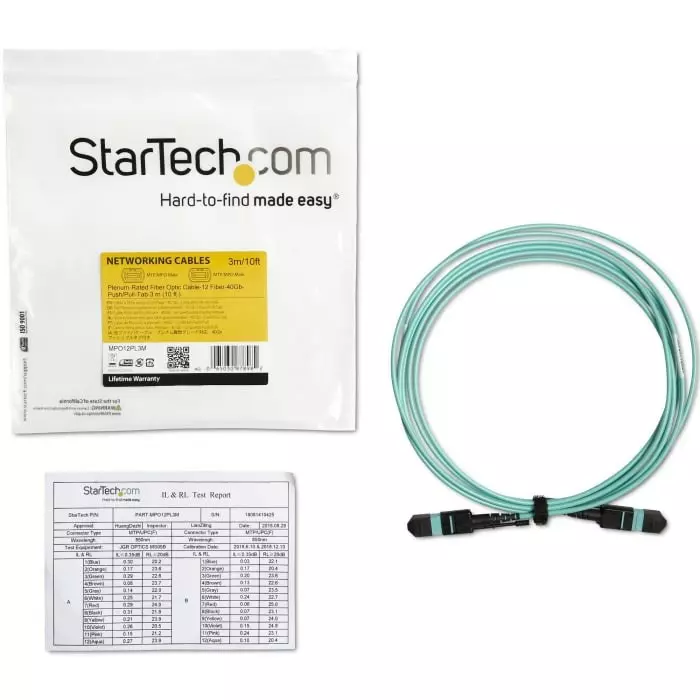 mpo12pl3m-startechcom-startechcom-mpo-to-mpo-duplex-multi-mode-om3-fibre-optic-cable-50125im-aqua-3m-193-0191-rs