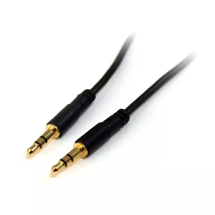StarTech.com Male 3.5 mm Stereo Jack to Male 3.5 mm Stereo Jack Aux Cable Black 1.8 m, MU6MMS