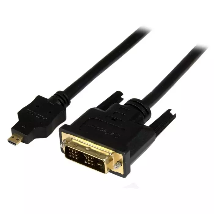 StarTech.com Male Micro HDMI to Male DVI-D Single Link Cable High Speed 1m, HDDDVIMM1M