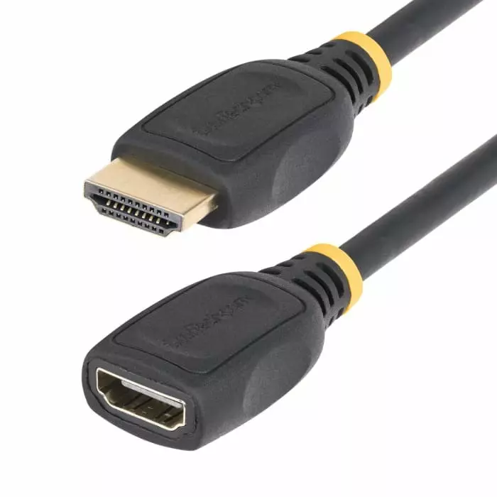 StarTech.com Male HDMI to Female HDMI Cable High Speed 4K 500mm, HD2MF18INL