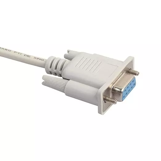Mak World Serial RS232 Female to Female Null Modem Cable DB9 FTA Direct Connection 9 Pin 1.5 m White