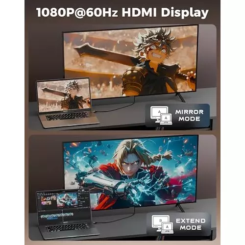 FEDUS HDMI to VGA Cable Male to Male 3 m Cable Length 1920x1080 Resolution