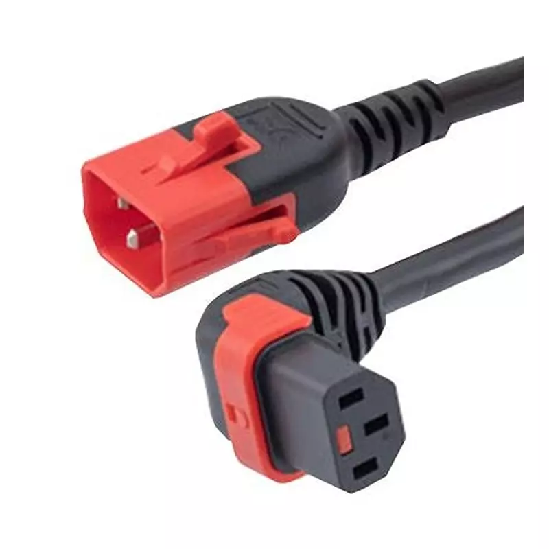 L-COM Power Cord, Iec C14-R/A Iec C13, 6 , 15A, C14LC13LPU-15-6F