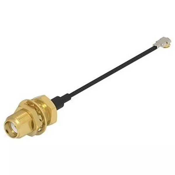 TE CONNECTIVITY Rf Cbl, S mABulkhd Jack-R/A Mhf4L Plug, 2492541-2.