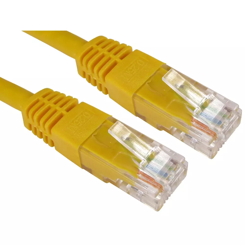 RS PRO Ethernet Cable Polyvinyl Chloride 1.5 m Length Yellow, 2646525