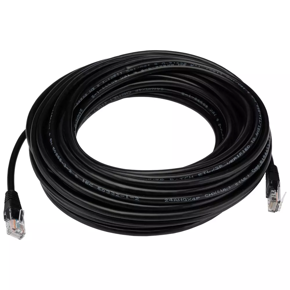 RS PRO Ethernet Cable Polyvinyl Chloride 15 m Length Black, 2863491