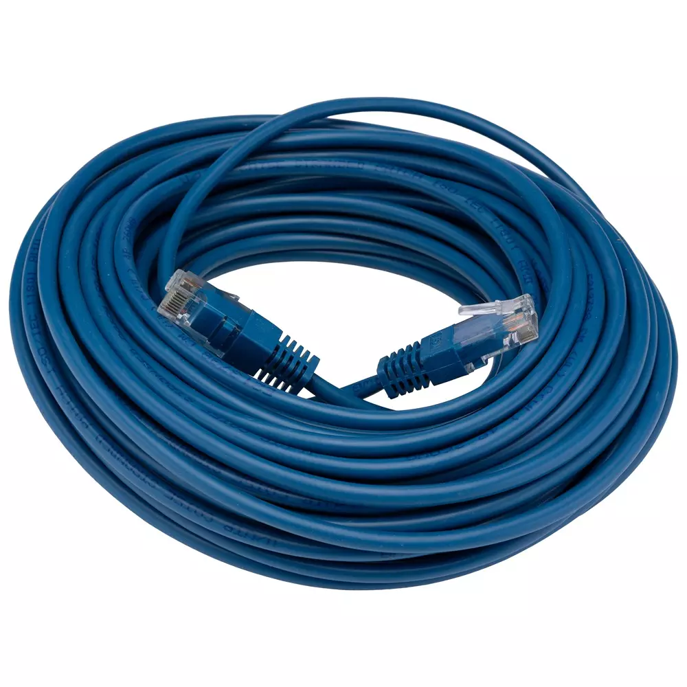 RS PRO Ethernet Cable Polyvinyl Chloride 15 m Length Blue, 2863665