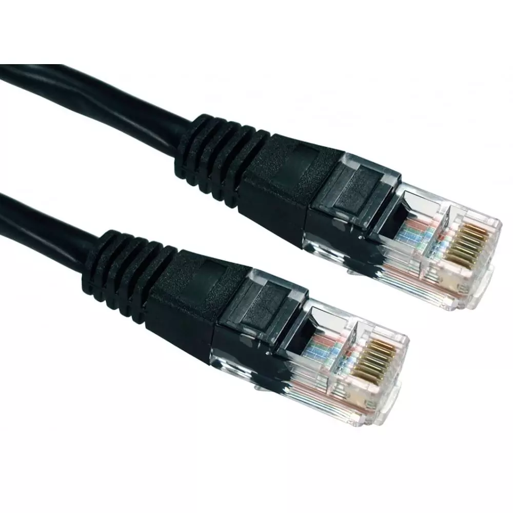 RS PRO Ethernet Cable Polyvinyl Chloride 500 mm Length Black, 2863411