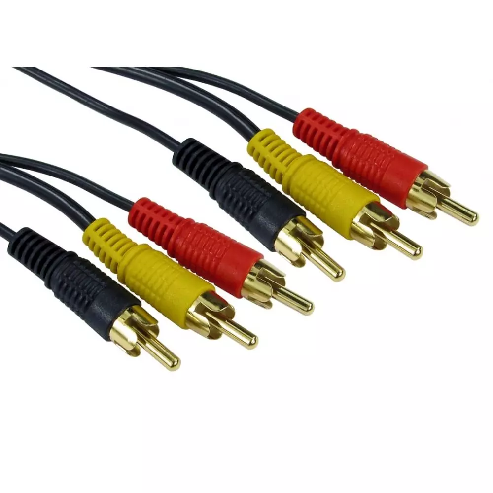 RS PRO RCA Cable Polyvinyl Chloride RCA Male Male 1.2 m Length, 2862819