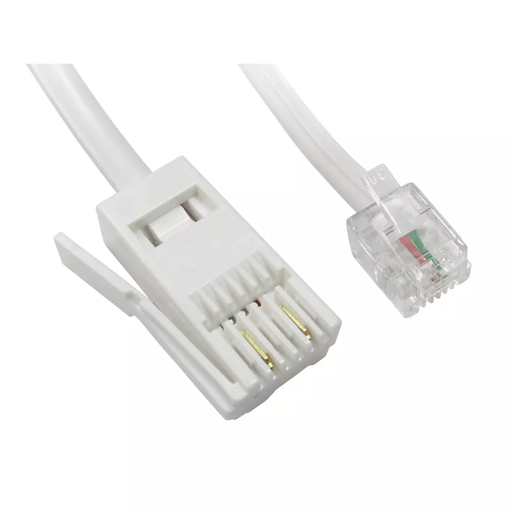 RS PRO Telephone Cable Polyvinyl Chloride RJ11 Male Connector 5 m Length White, 2662462