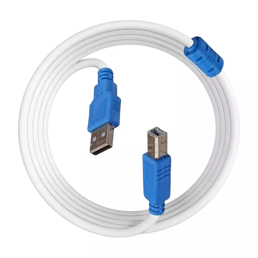 MakWorld USB 2.0 Printer Cable Male-to-Male PVC Jacket 10 m Length Up to 480 Mbps Data Transfer Rate Assorted