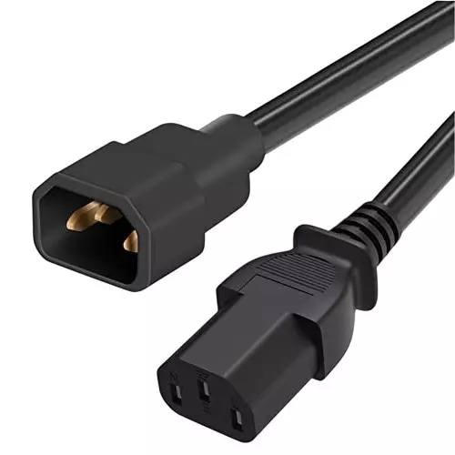 FEDUS IEC C13 to C14 Link Power Cable 10 Amp 18 AWG 3 m Black