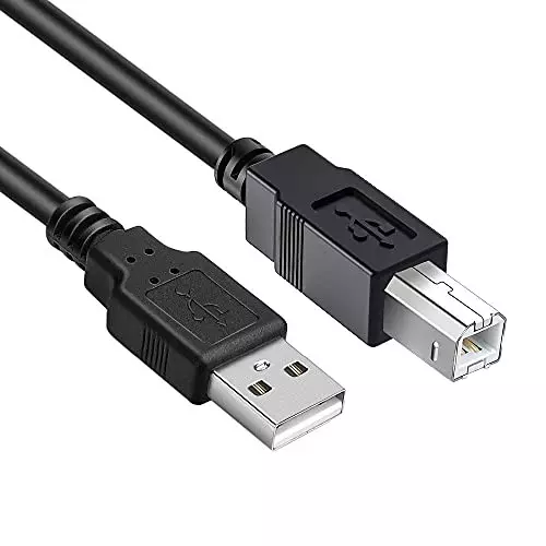 FEDUS USB A to Male To USB B 2.0 Cable Black Gold Plated 1.5 m