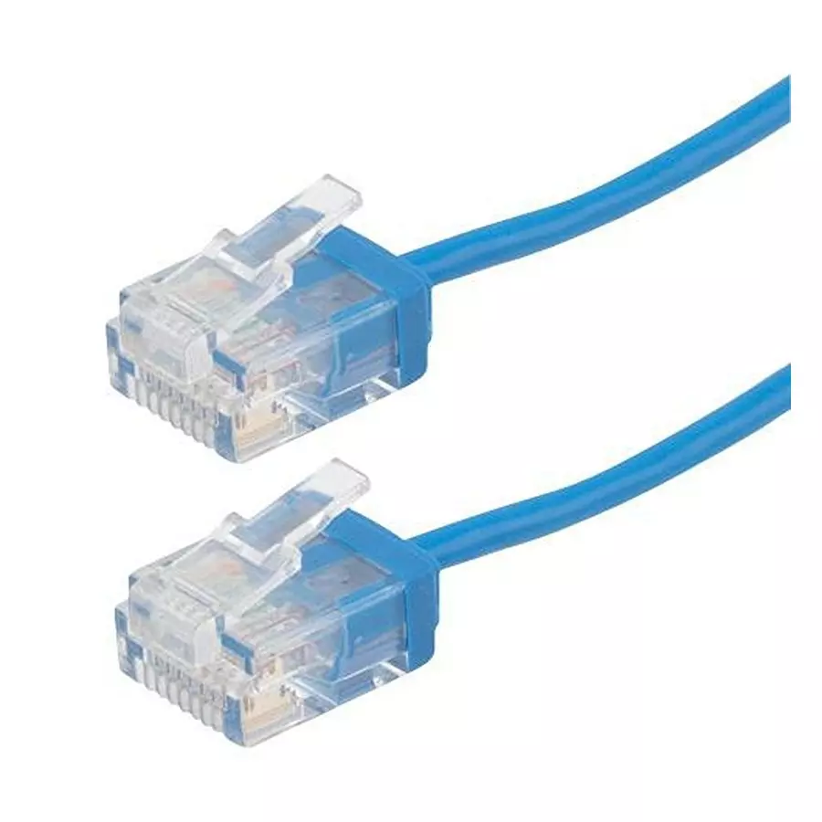 L-COM ENET CORD, CAT6, RJ45 PLUG-PLUG, 15FT, TRD634-BLU-15F