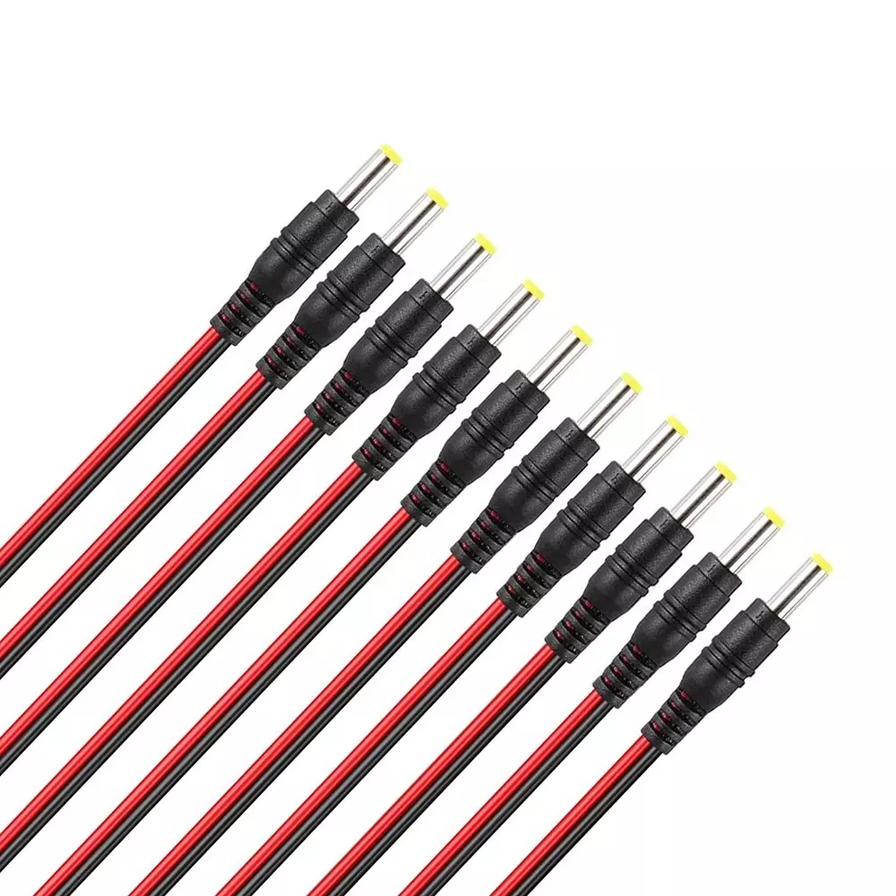 FEDUS DC Power Pigtail Connectors 30 cm for CCTV Surveillance Camera (Pack of 20 Pcs)