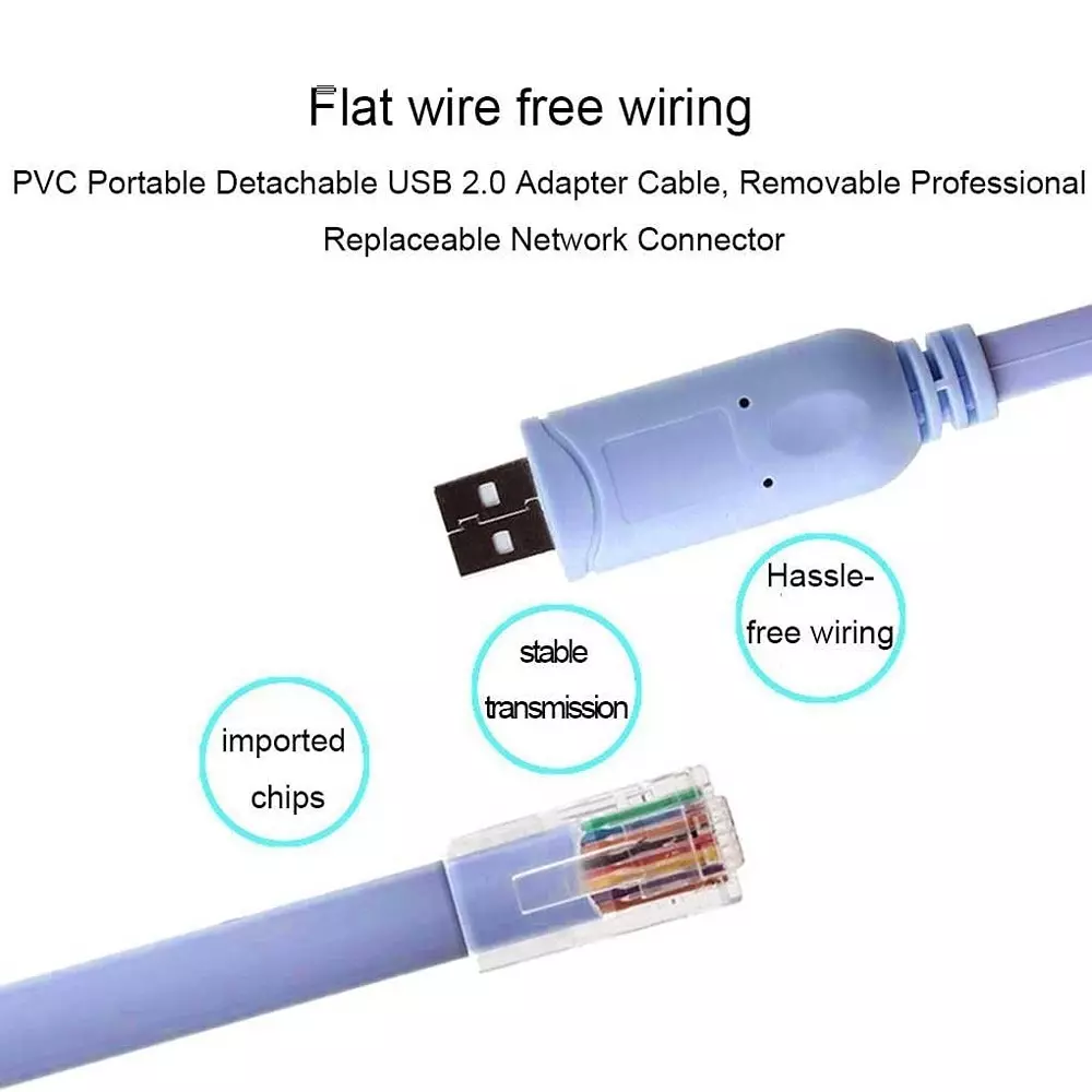 LOTA USB to RJ45 Console Cable Blue 1.8 m with FT232 Chipset, MST-3002-LT